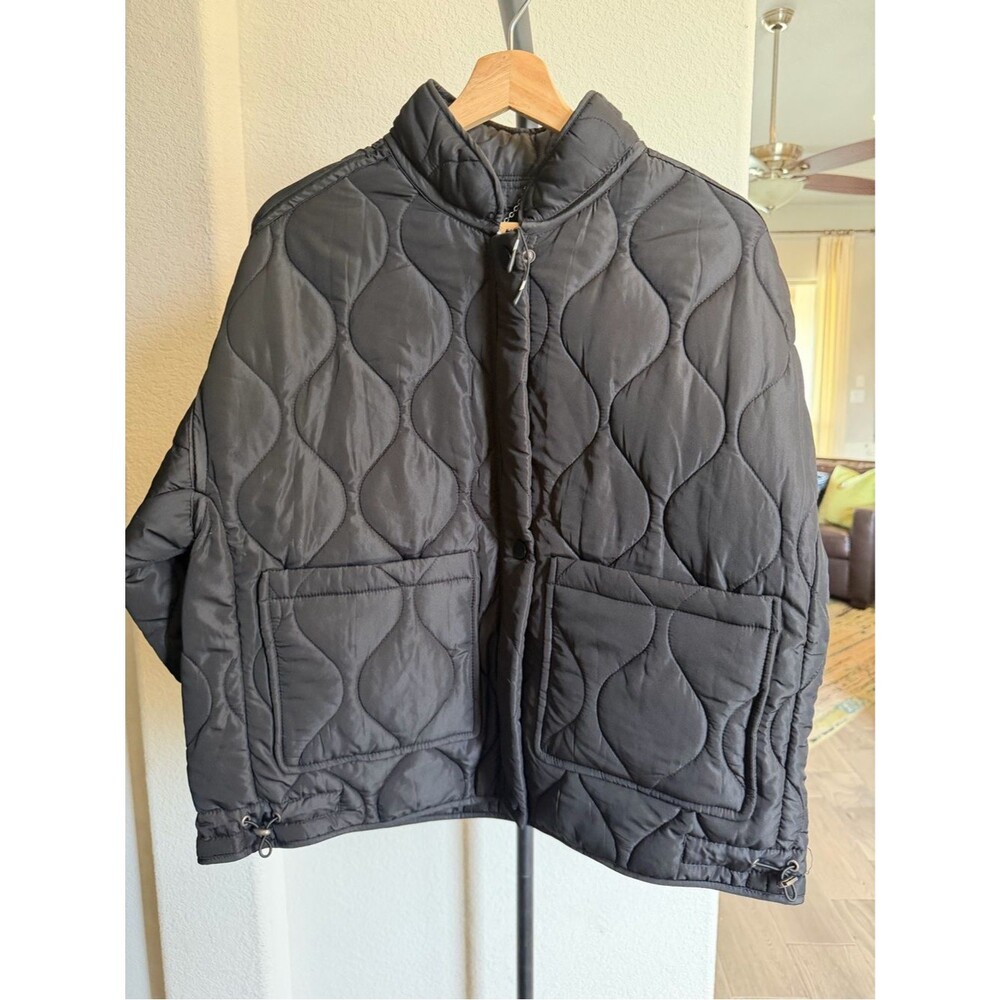 Lucky Brand Black Quilted Puffer Jacket MSRP: $178 M